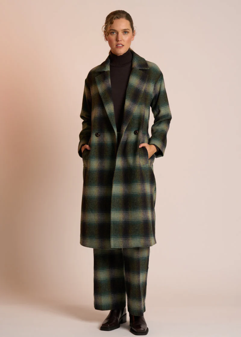NERIS - Saxon - Wool Mix Coat - River Check