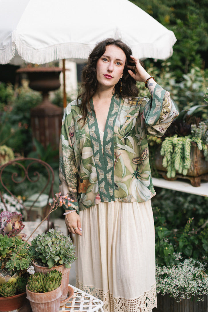 Market Of Stars - Fleur De Soleil - Pixie Duster Crop Kimono - Florals