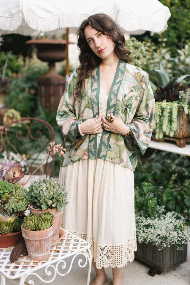 Market Of Stars - Fleur De Soleil - Pixie Duster Crop Kimono - Florals