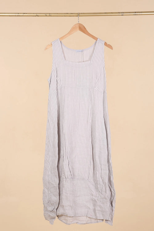 Italian Linen Pinafore Dress Square Neck Sleeveless- - Various Colours