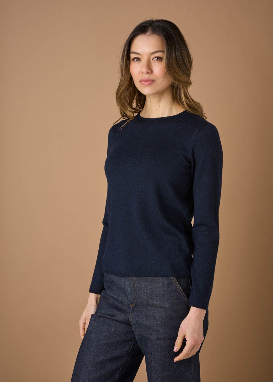 UIMI - ‘Phoebe’ Fine Jersey Crew Top - Ink