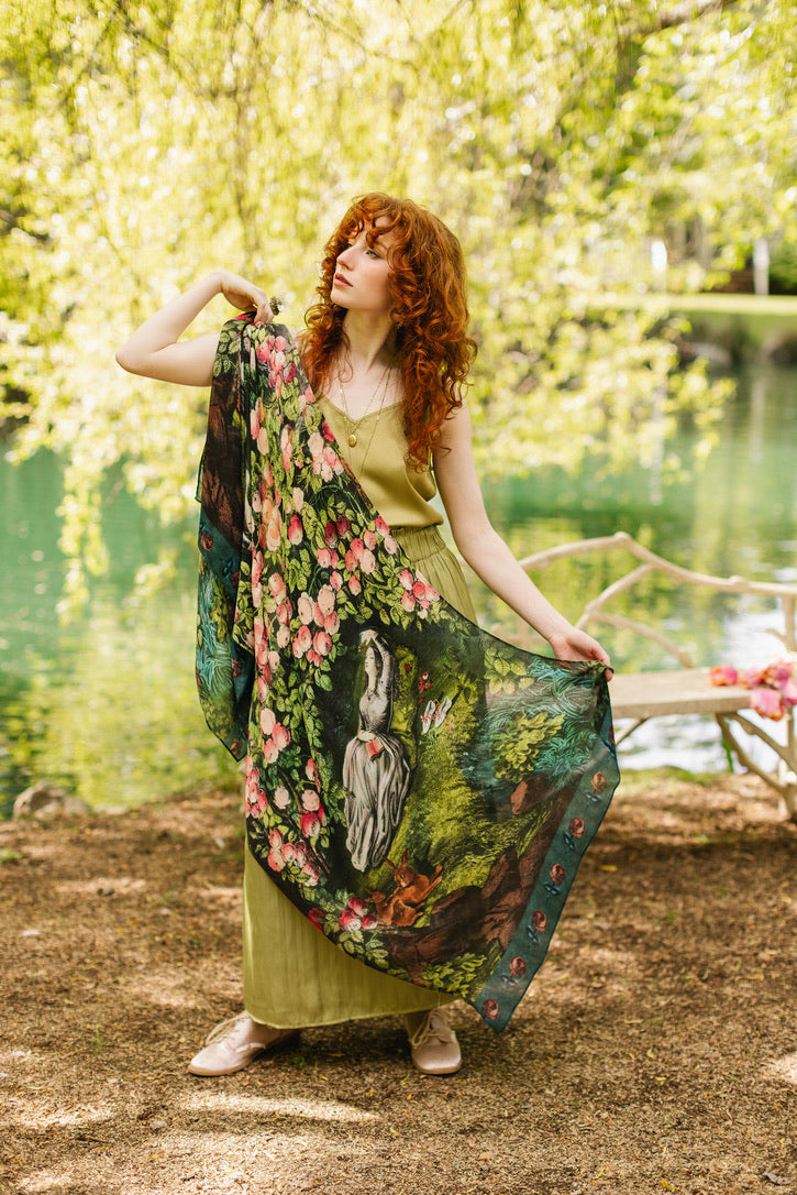 Market Of Stars - The Daydreamer - Scarf - Beauty, Florals & Rabbits