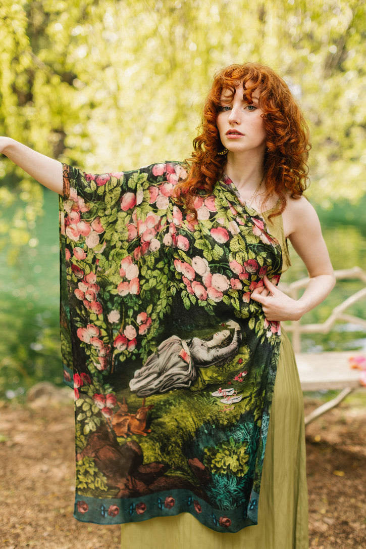 Market Of Stars - The Daydreamer - Scarf - Beauty, Florals & Rabbits