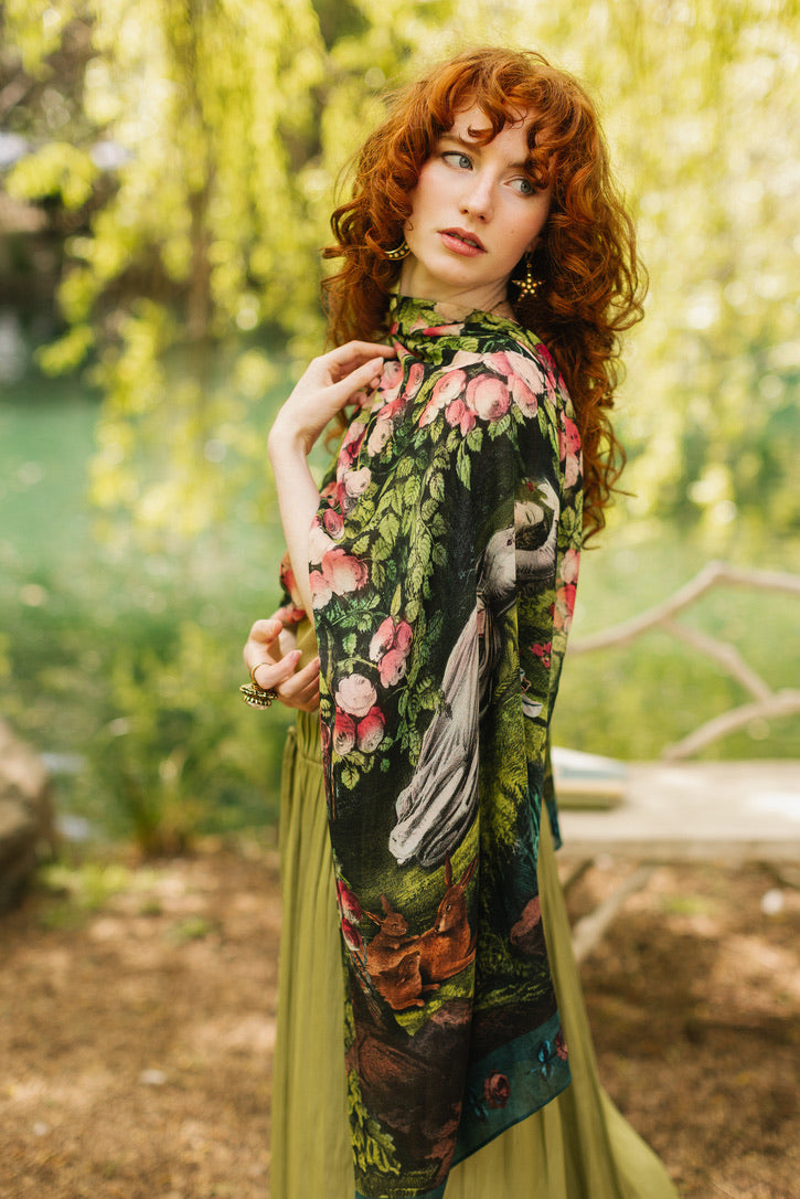Market Of Stars - The Daydreamer - Scarf - Beauty, Florals & Rabbits