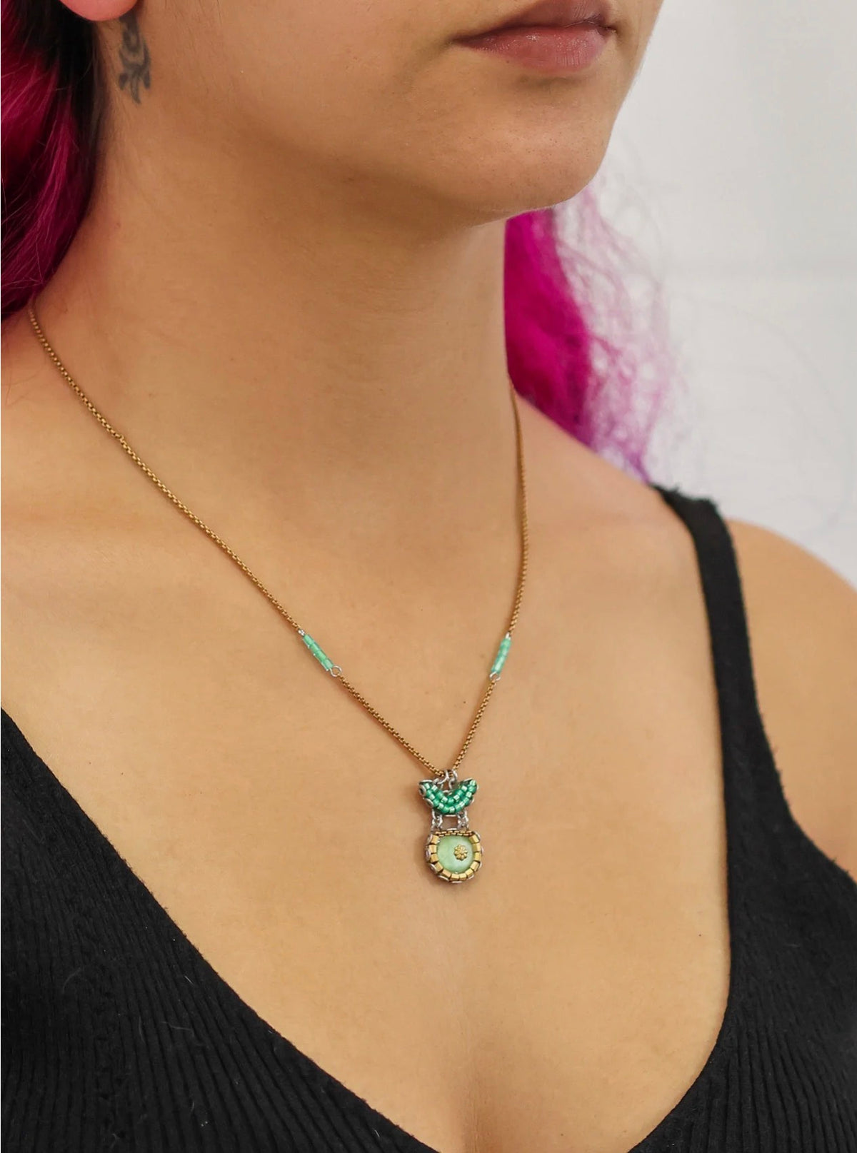 AYALA BAR - Pendant Necklace - Seagrass Amamo