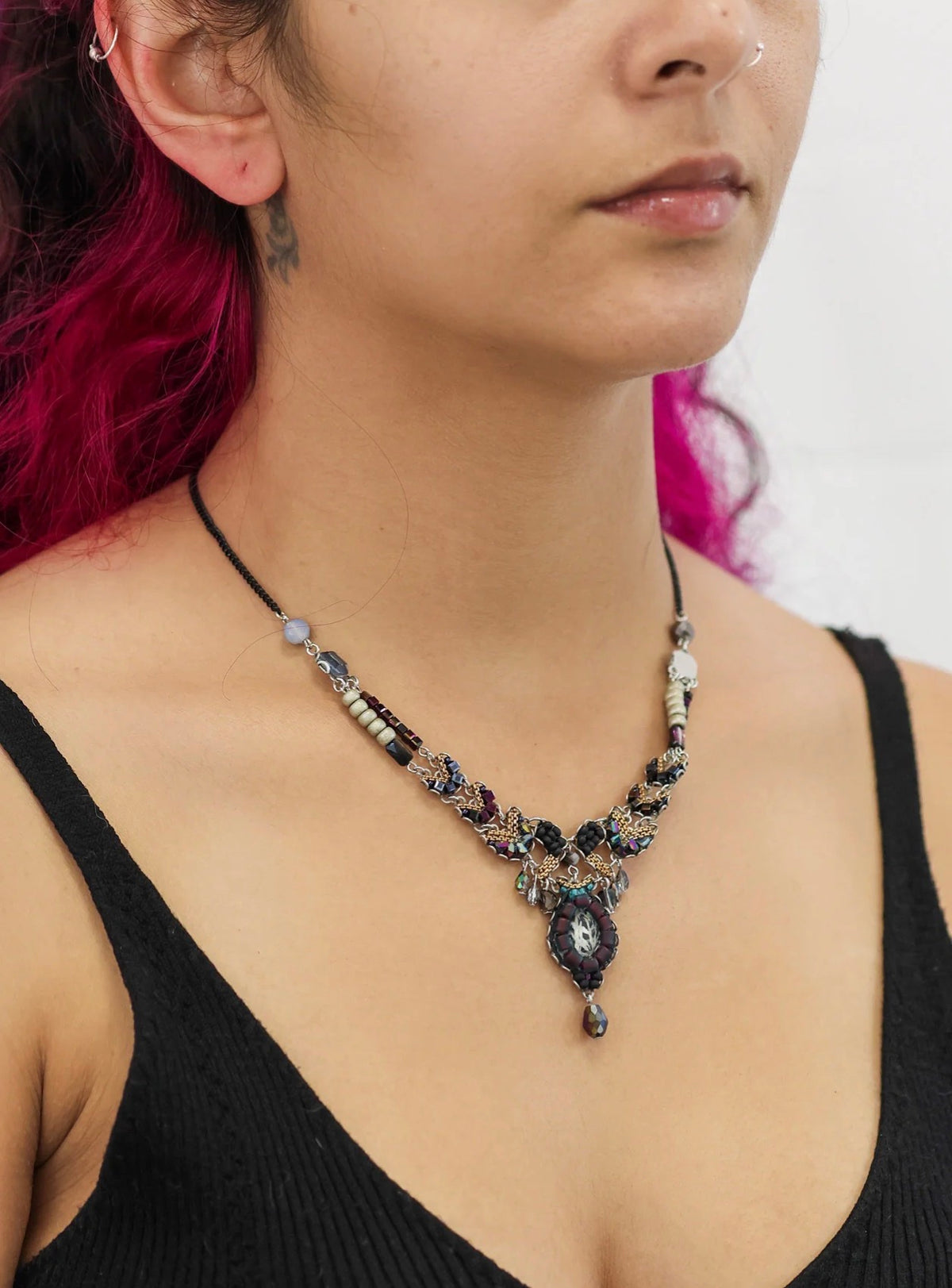 AYALA BAR - Pendant Necklace - Obsidian Nocturne