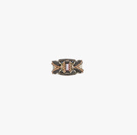AYALA BAR - Beaded Ring - Dark Obsidian