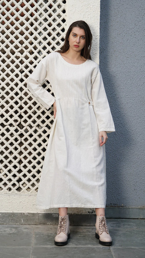 Imagine Fashion ‘Belinda’ Cotton Dress - Cream