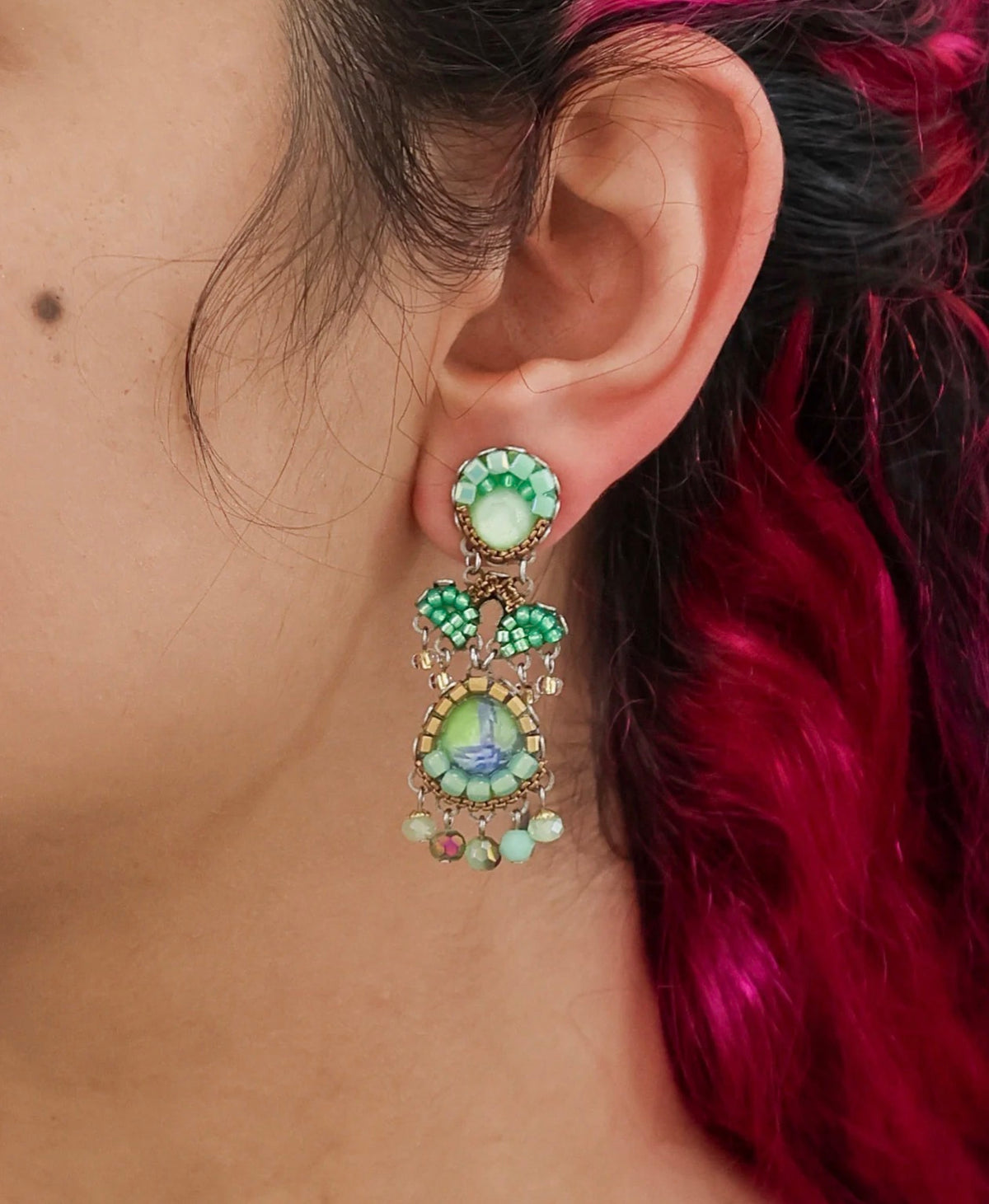 AYALABAR - Beaded Earrings - Seagrass Haicao