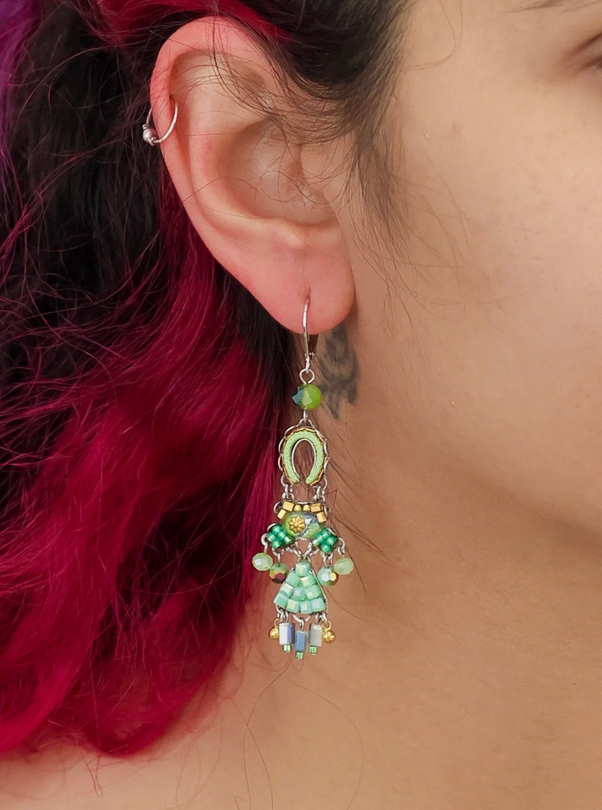 AYALA BAR - Beaded Earrings - Seagrass Enhalus