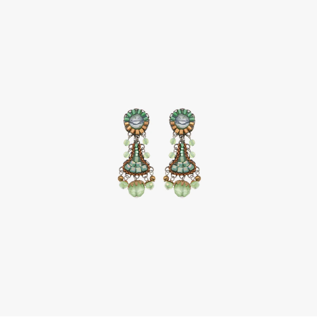 AYALA BAR - Beaded Earrings - Seagrass Eelgrass