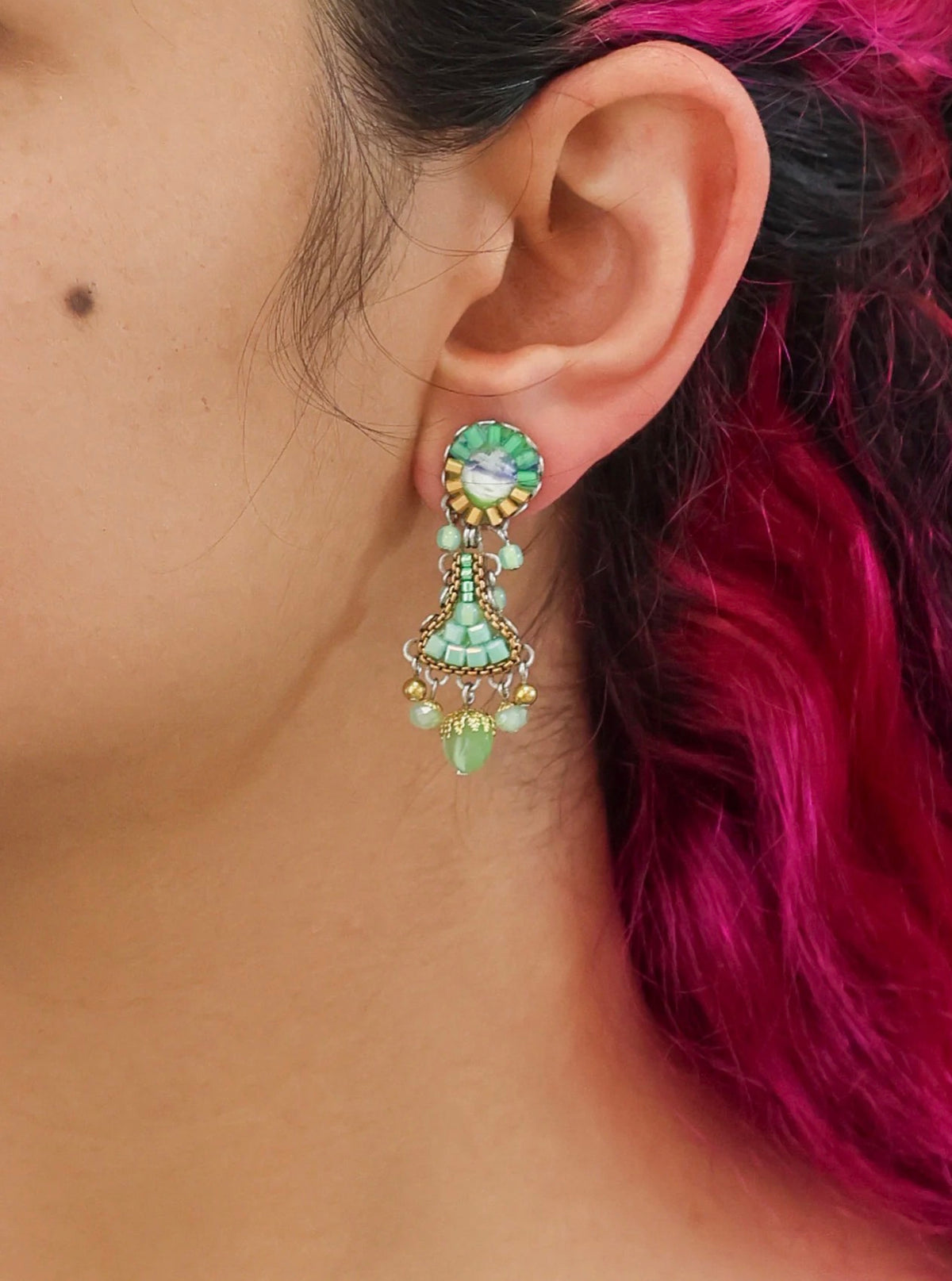 AYALABAR - Beaded Earrings - Seagrass Eelgrass