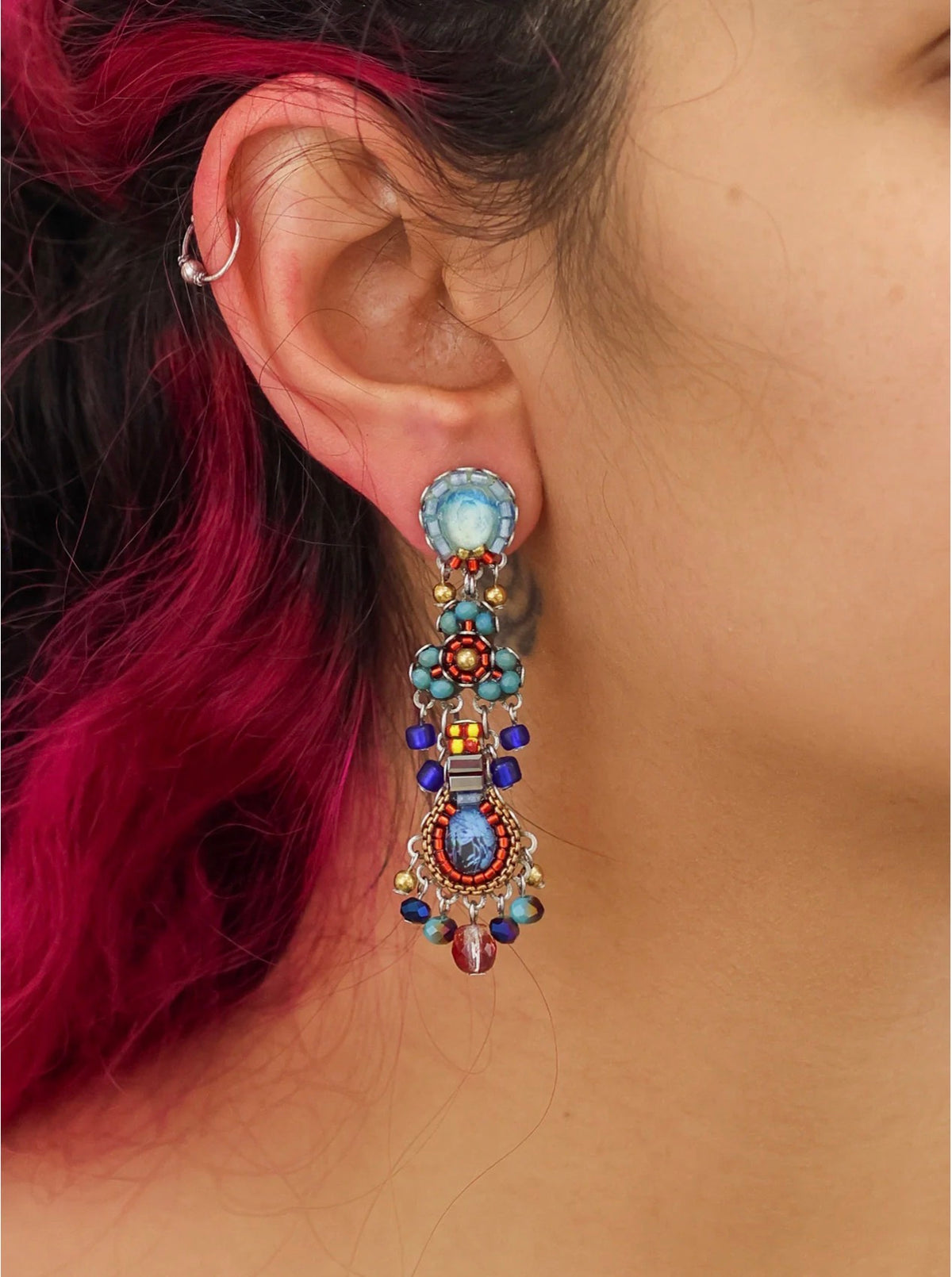 AYALABAR - Beaded Earrings - Heatwave Sea Glow