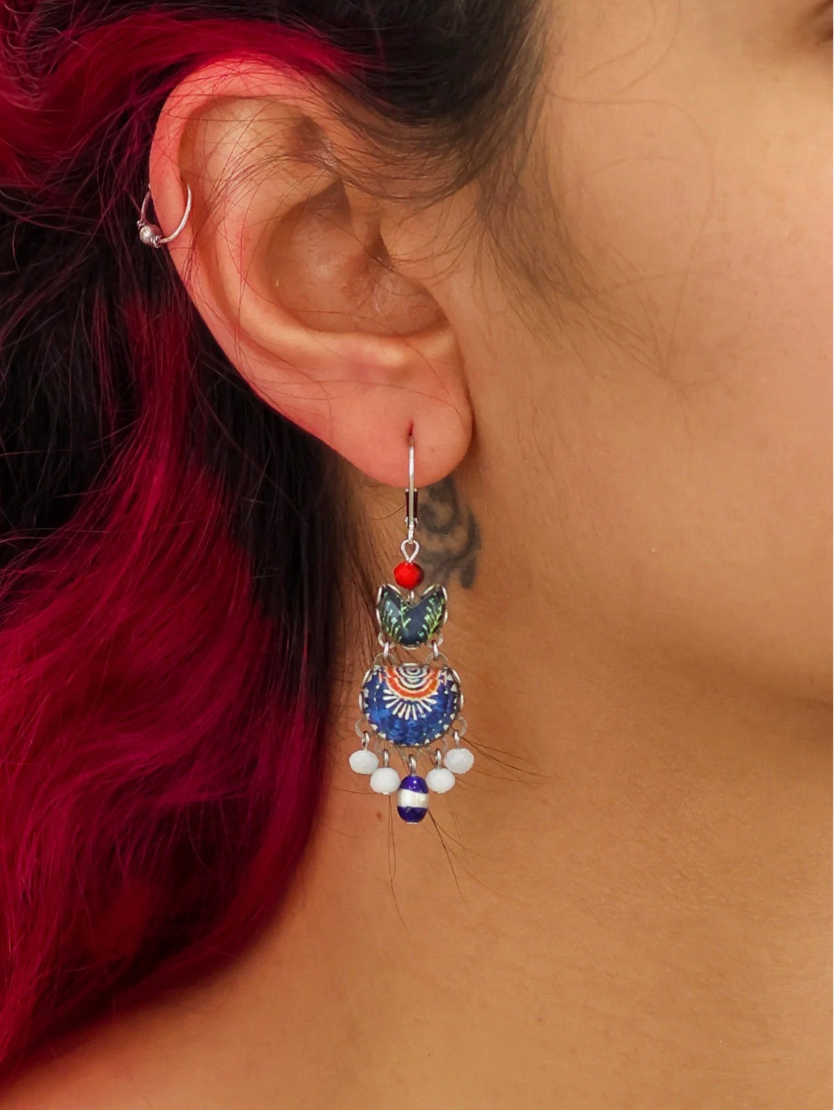 AYALA BAR - Hanging Earrings - Blue Domes Hera