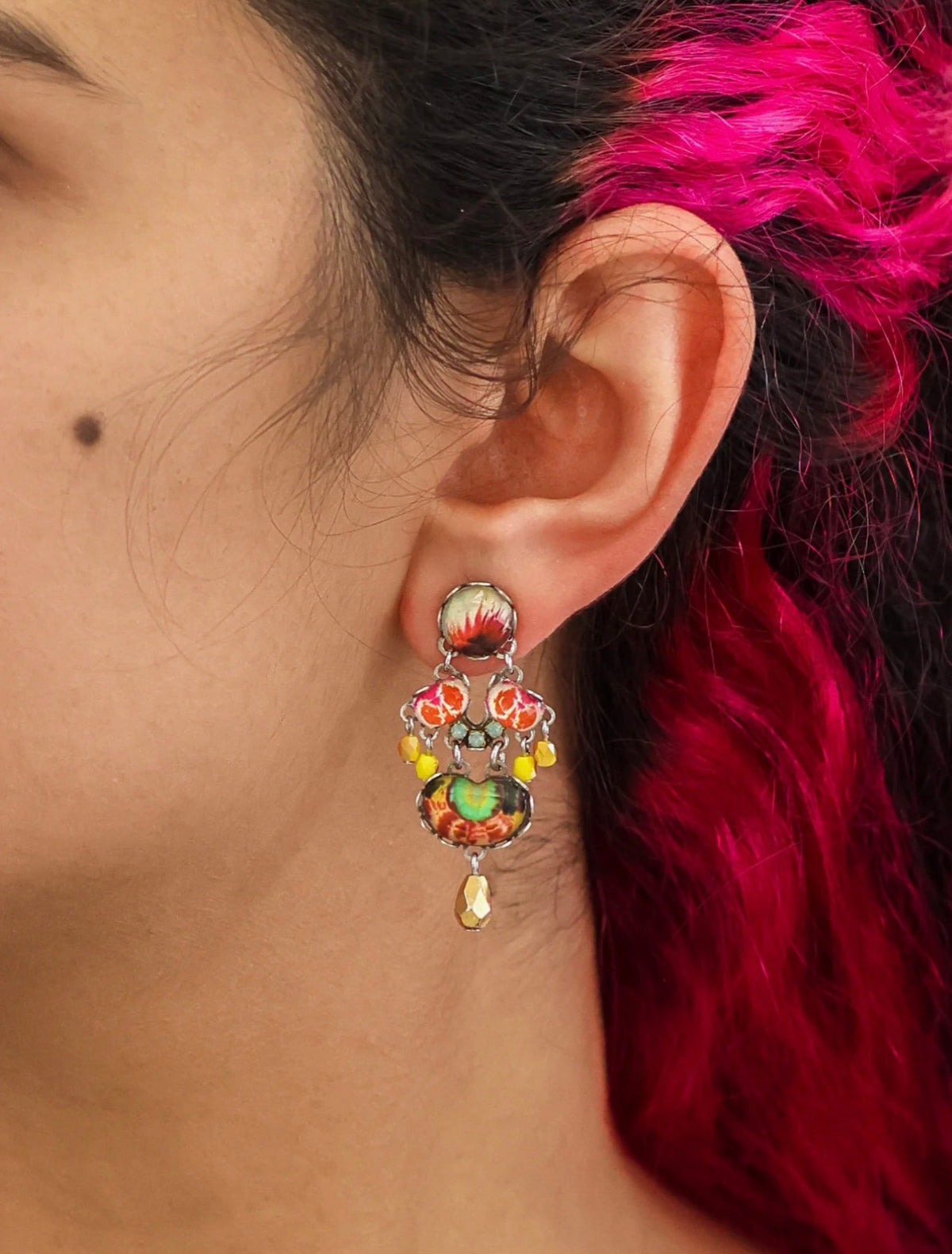 AYALABAR - Casual Glass Earrings - Sunflower Surprise Bliss