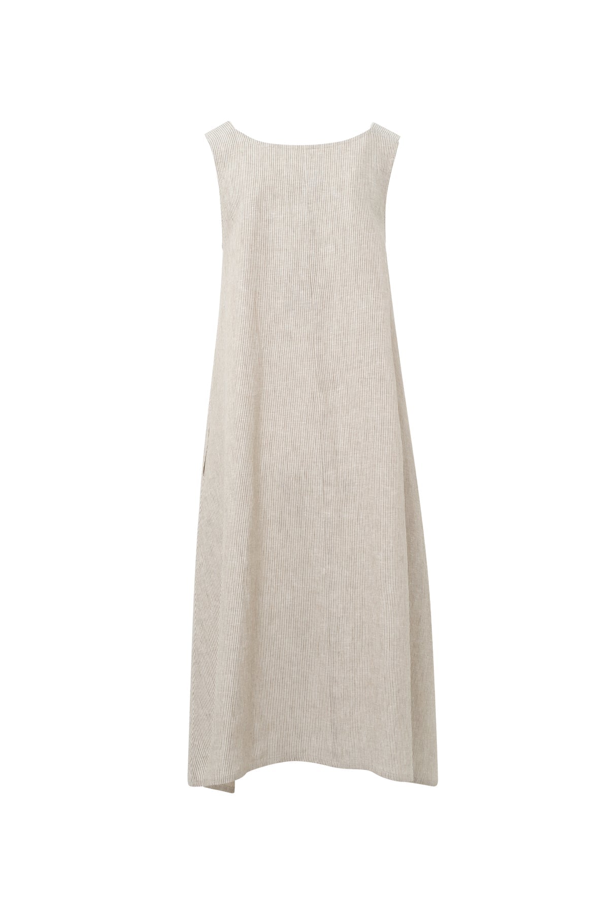 Eva’s Sunday - Eliza - European Linen Dress - Acorn Stripe