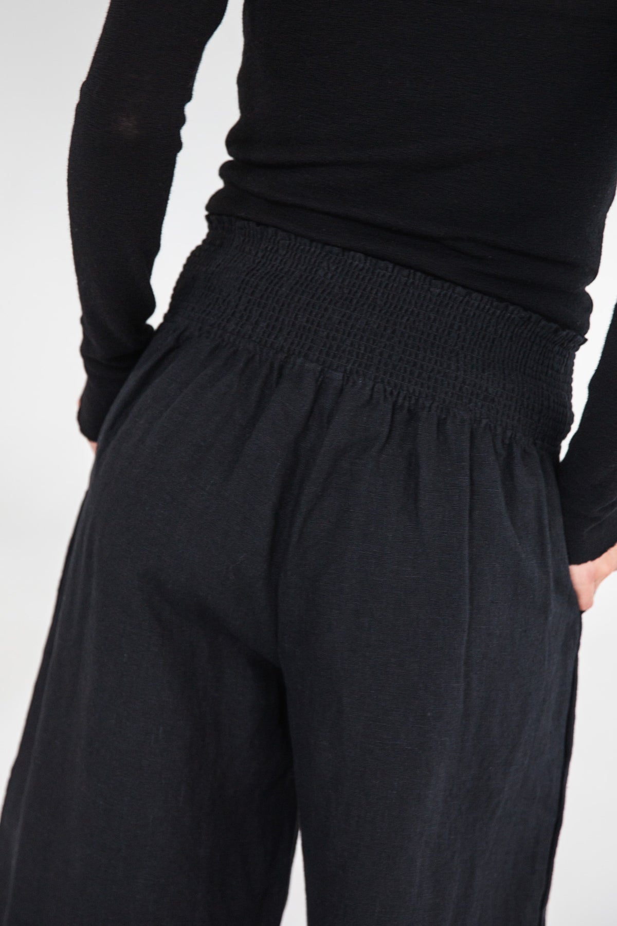 Eva’s Sunday - Jemima European Linen Pant - Black