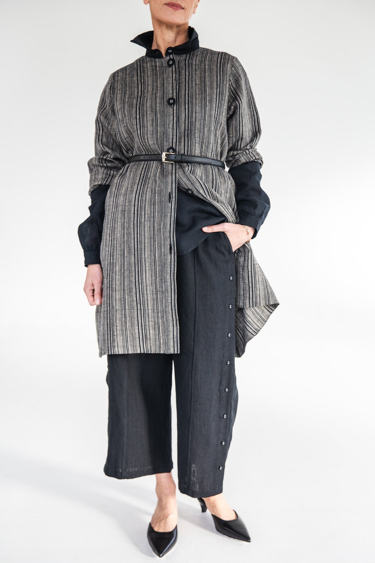 Eva’s Sunday - Jemima European Linen Pant - Black