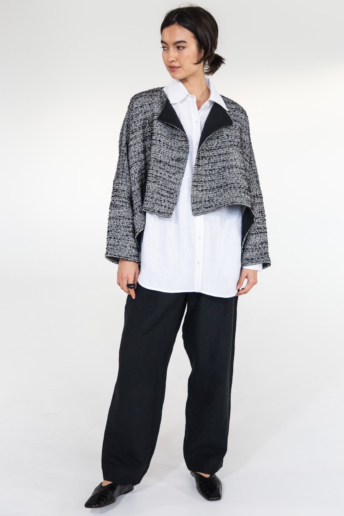 Eva’s Sunday - Vittoria - Wool Mix Jacket - Mottled Boucle