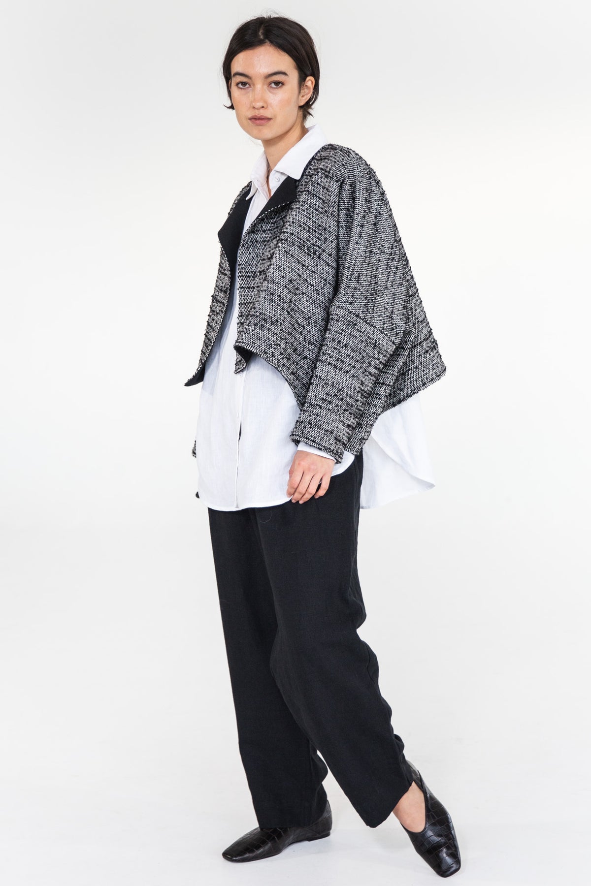 Eva’s Sunday - Vittoria - Wool Mix Jacket - Mottled Boucle