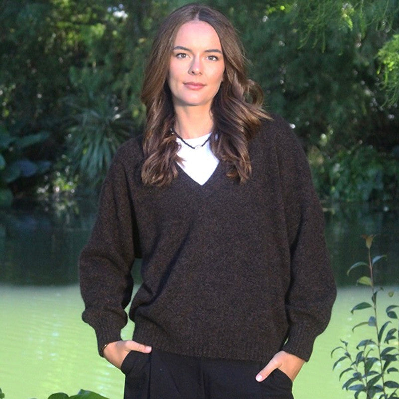 Lothlorian - Possum Merino ‘The Cavern’ Wool V Neck Jumper – Various Colours