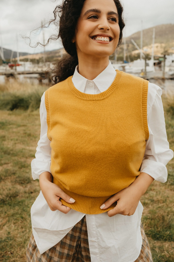 Montaigne - ‘Gigi’ 100% New Zealand Lambswool Vest - Various Colours
