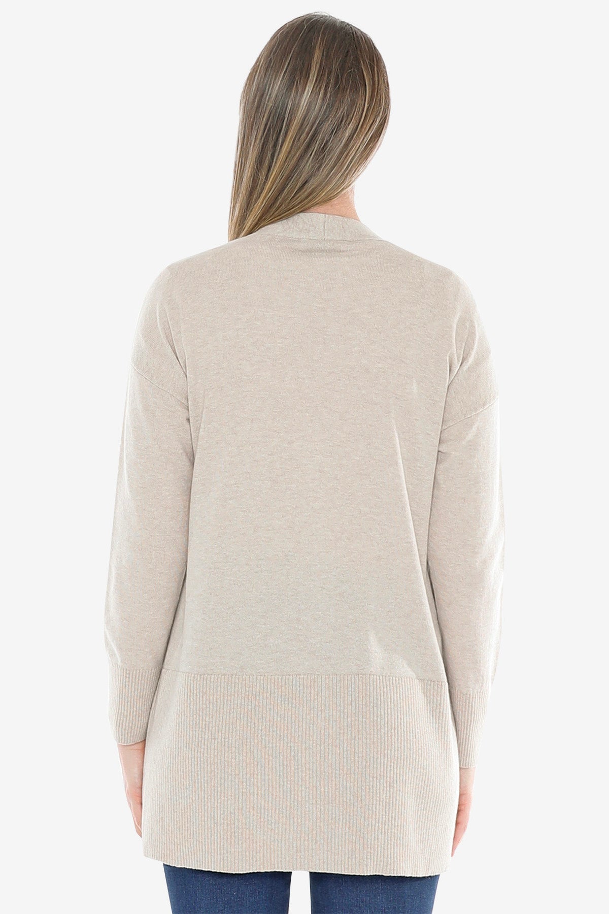 JUMP Clothing Longline Cardigan -Stone Marl - LAST ONE - Size XXL