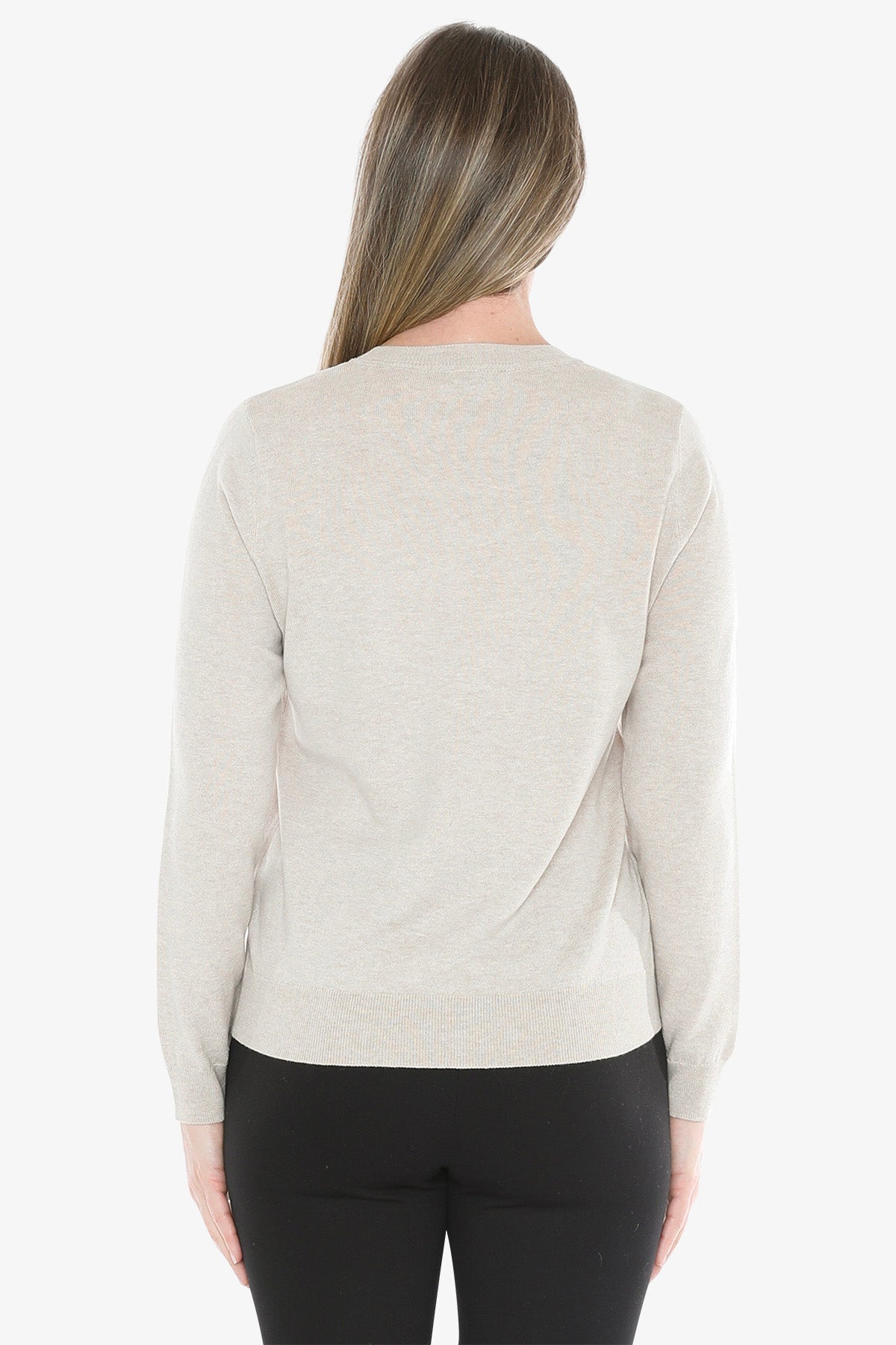 JUMP Clothing Diamanté Spot Pullover - Stone Marl