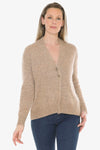 JUMP Clothing Pin Detail Cardigan - Latte