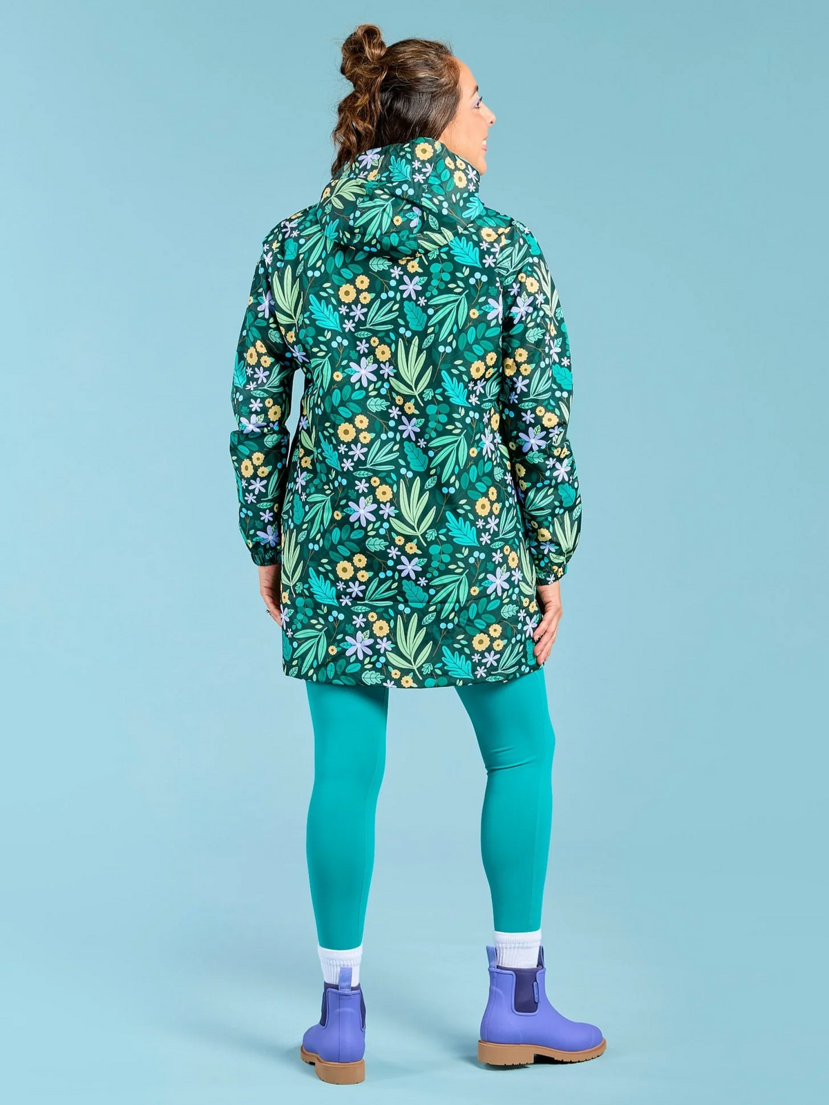 Mama Movement - Longline Raincoat - Leaves & Blooms