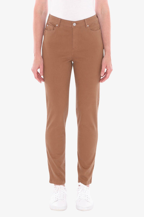 JUMP Clothing Luxery Detail Pocket Jean - Tobacco