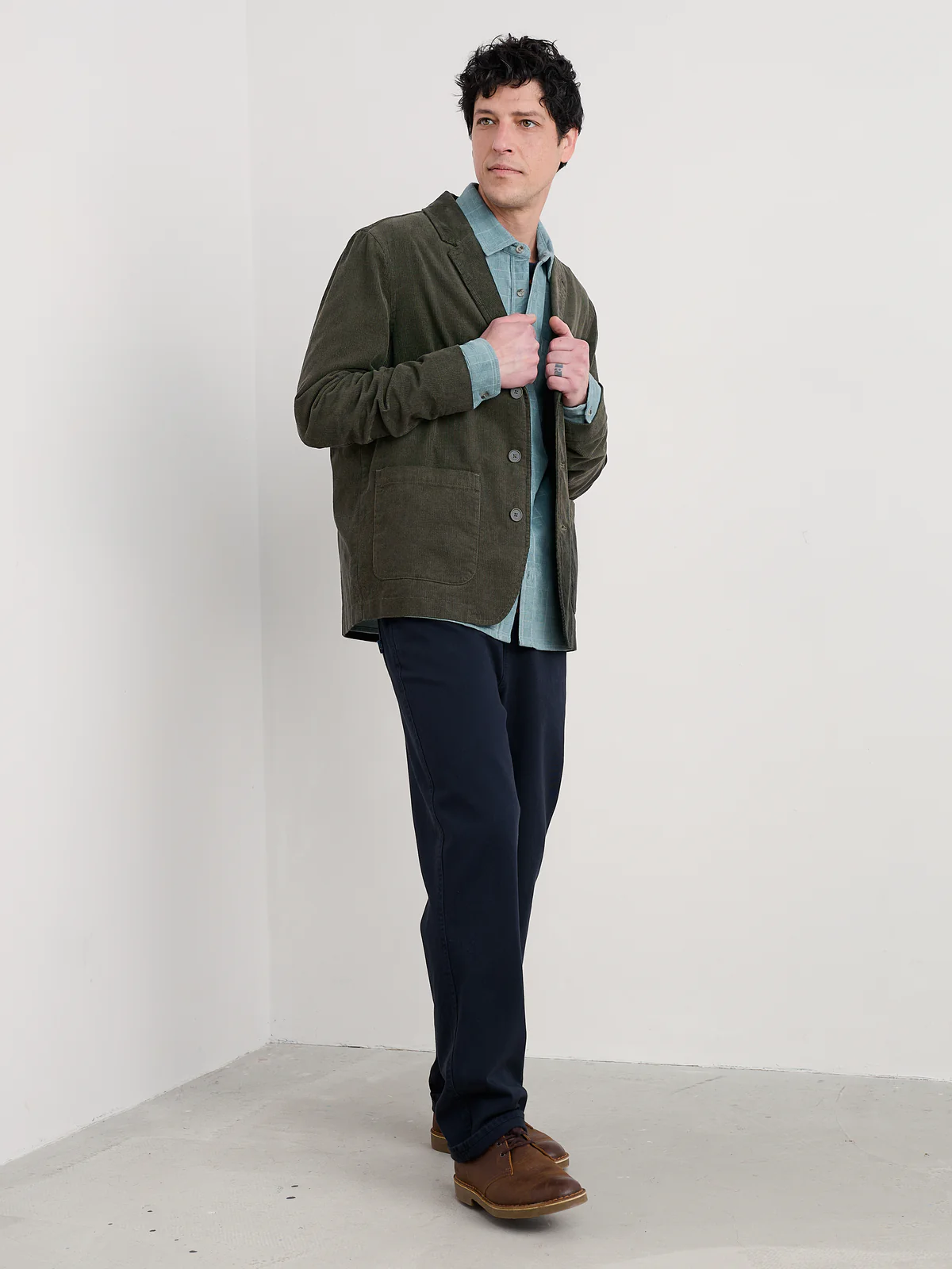 Seasalt Cornwall - Men's Plantsman Cord Blazer - Woodland