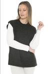 JUMP Clothing Womens Shaker Stitch Vest - Charcoal