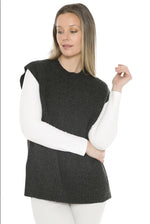 JUMP Clothing Womens Shaker Stitch Vest - Charcoal