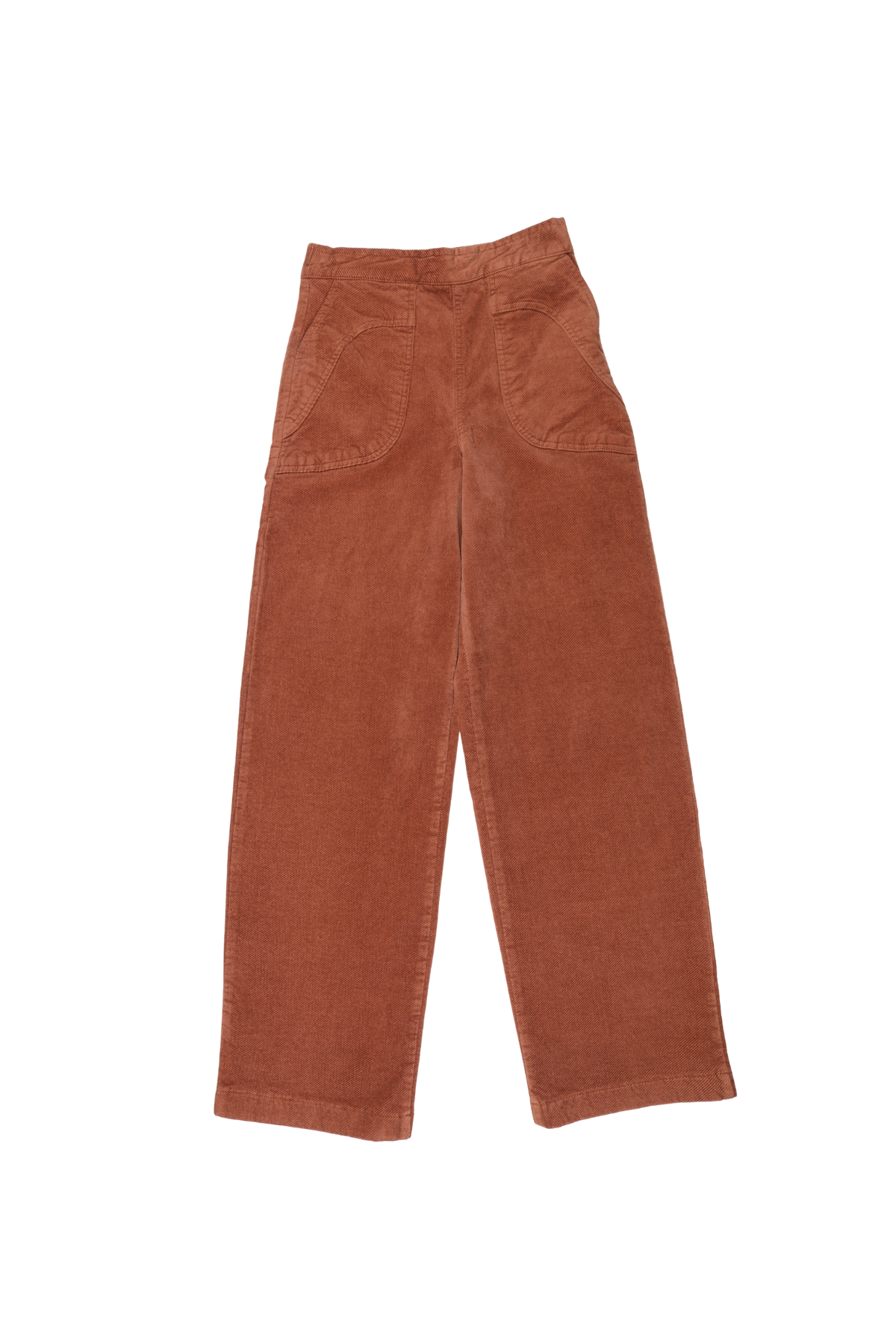 Olga De Polga - Peggy Sue - Long Pants Velvet Corduroy - Caramel Brown/Rust