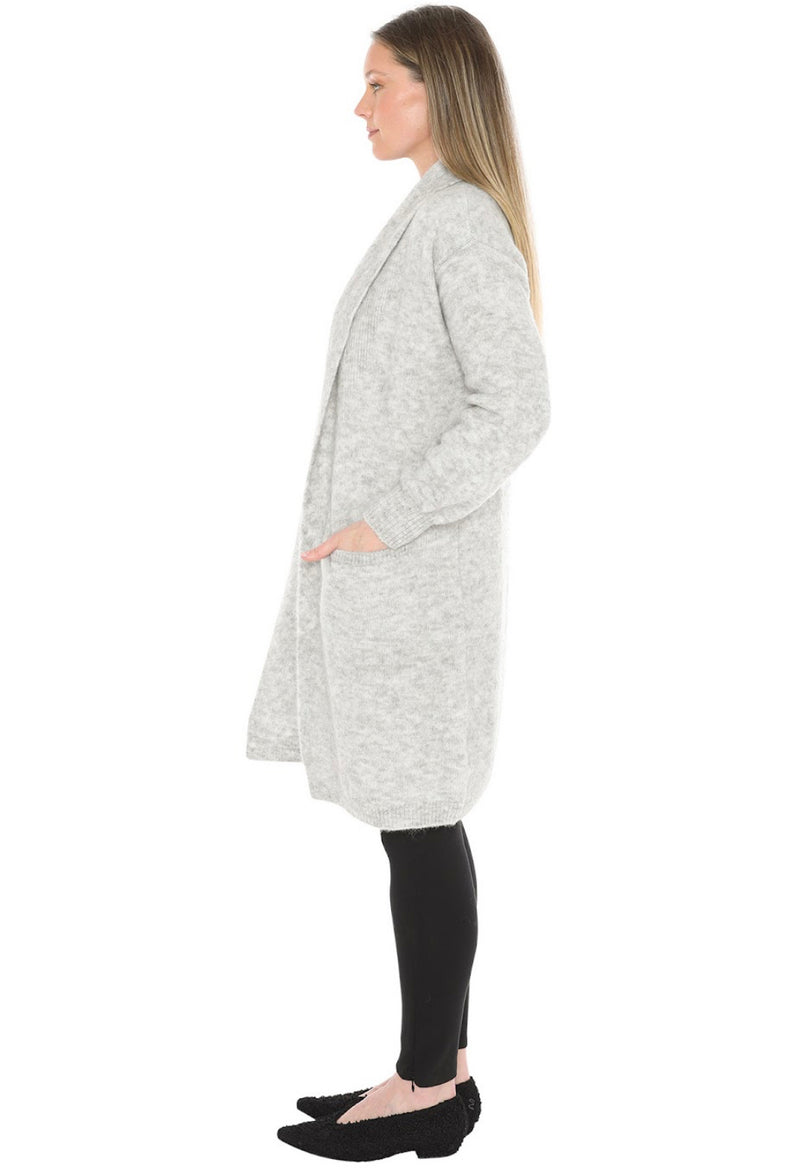 JMP Clothing Luxe Long Cardigan - Silver