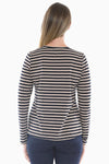 JUMP Clothing Stripe Crew Top - Navy/Oat