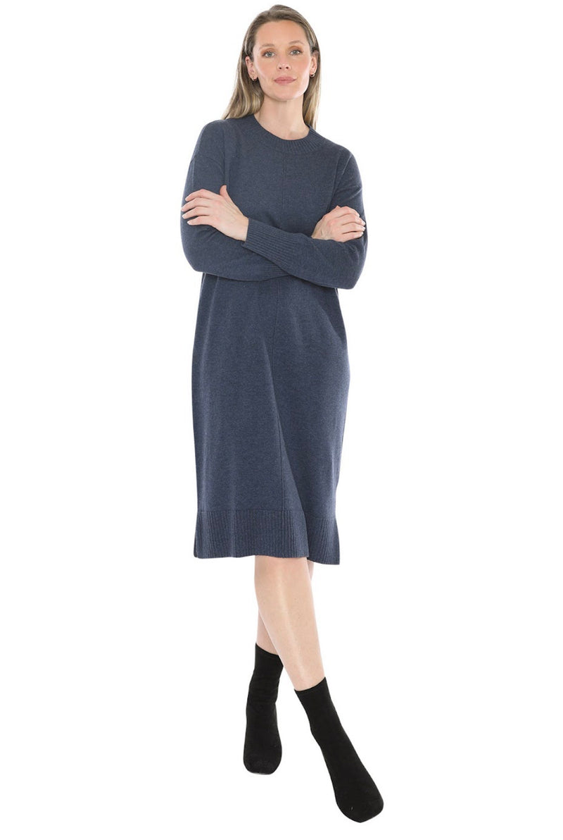 JUMP Clothing Seam Detail Dress - Indigo Marl