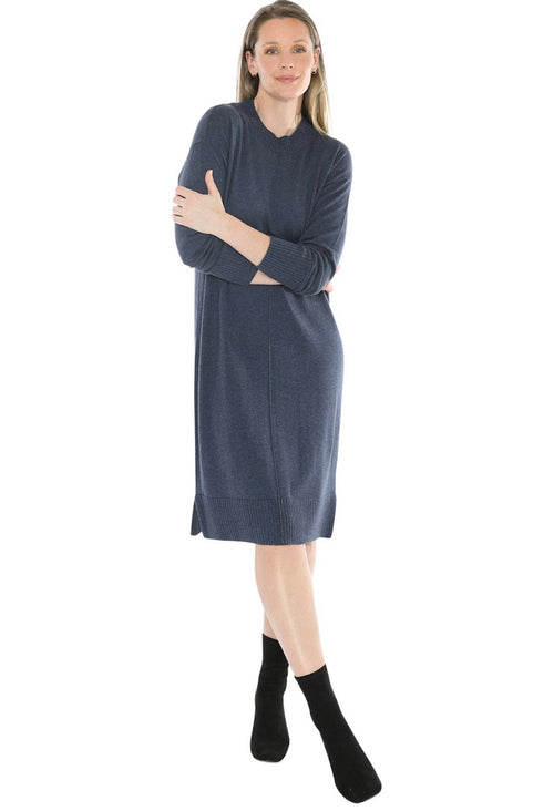 JUMP Clothing Seam Detail Dress - Indigo Marl