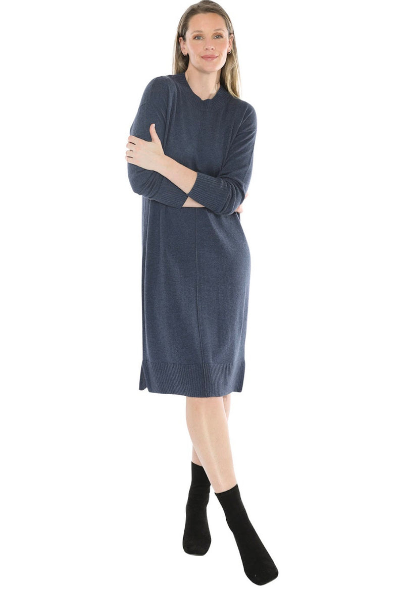 JUMP Clothing Seam Detail Dress - Indigo Marl