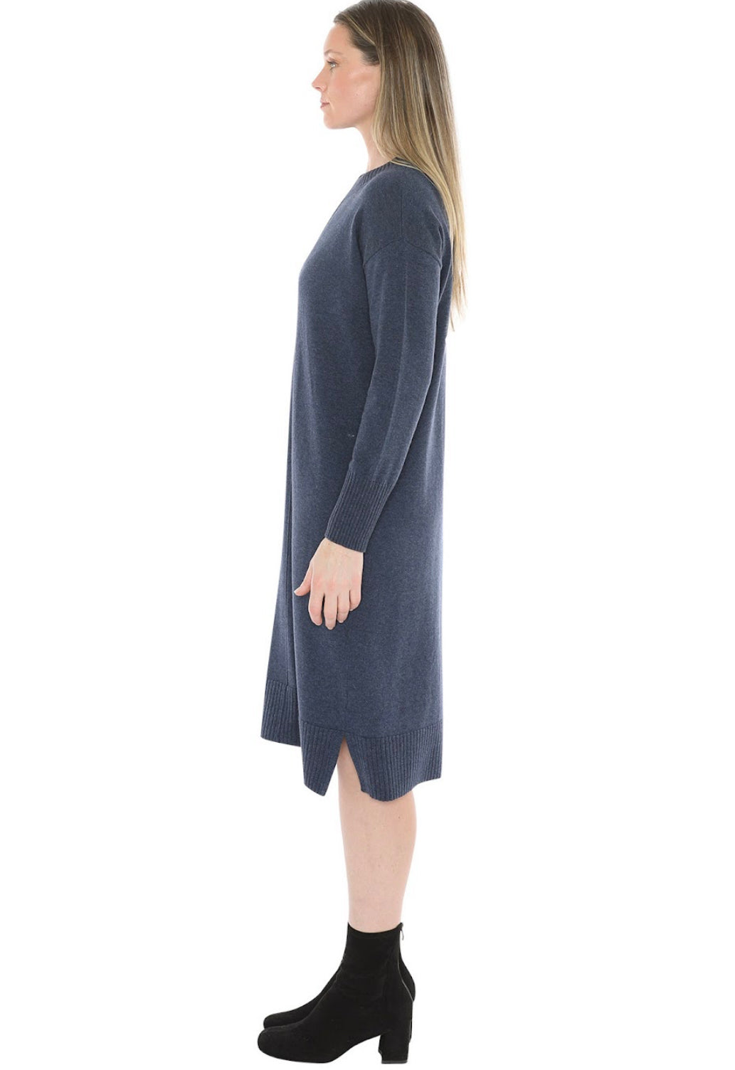 JUMP Clothing Seam Detail Dress - Indigo Marl