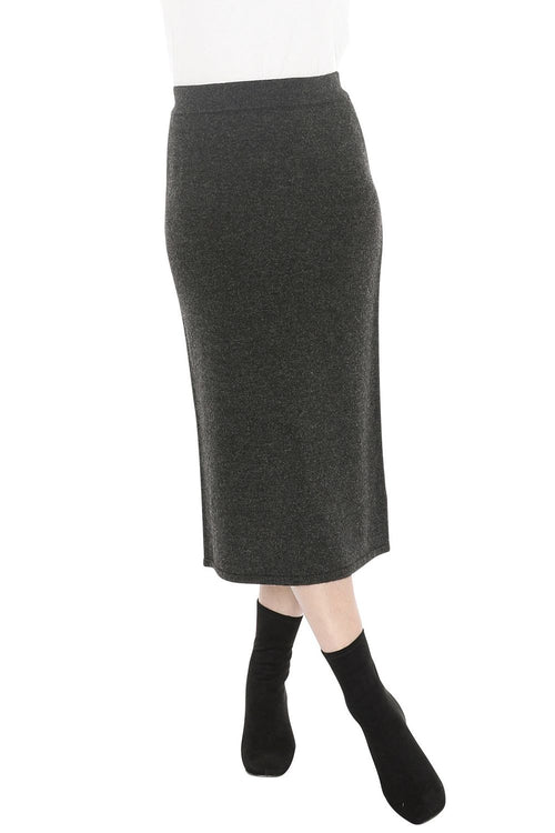JUMP Clothing Pull On Knit Skirt - Charcoal