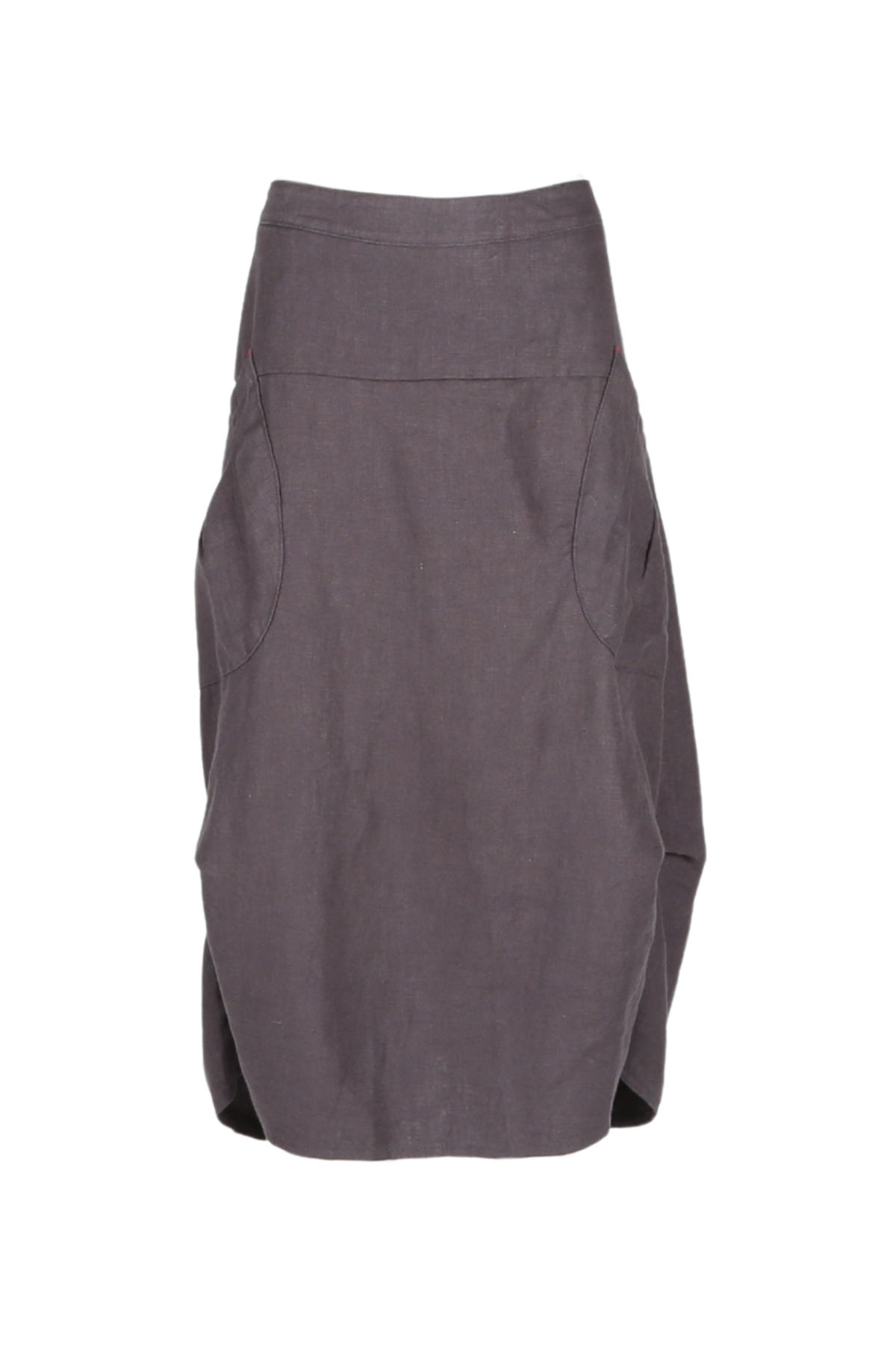 Olga De Polga - Milwaukee Fiesta - Midi Slub Linen Skirt - Chocolate