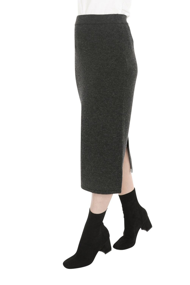 JUMP Clothing Pull On Knit Skirt - Charcoal