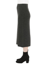JUMP Clothing Pull On Knit Skirt - Charcoal