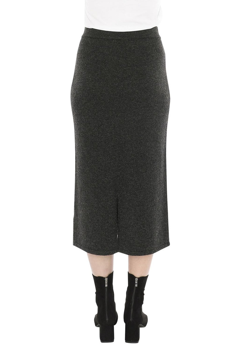 JUMP Clothing Pull On Knit Skirt - Charcoal