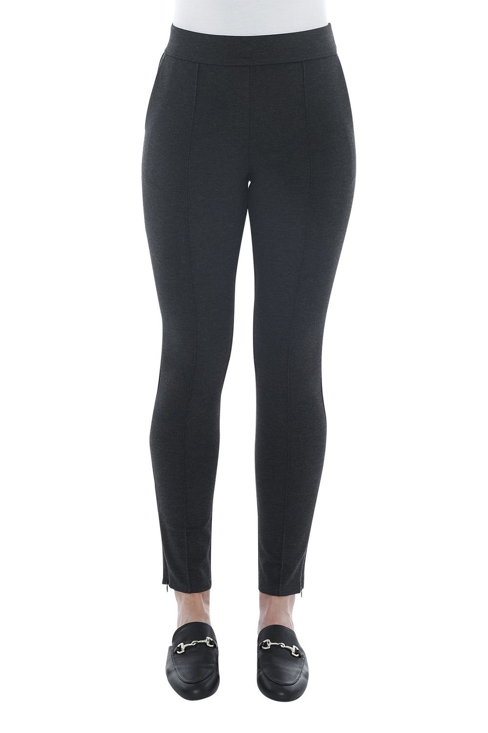 JUMP Clothing Mrl Ponte Slim Pant - Charcoal Mrl