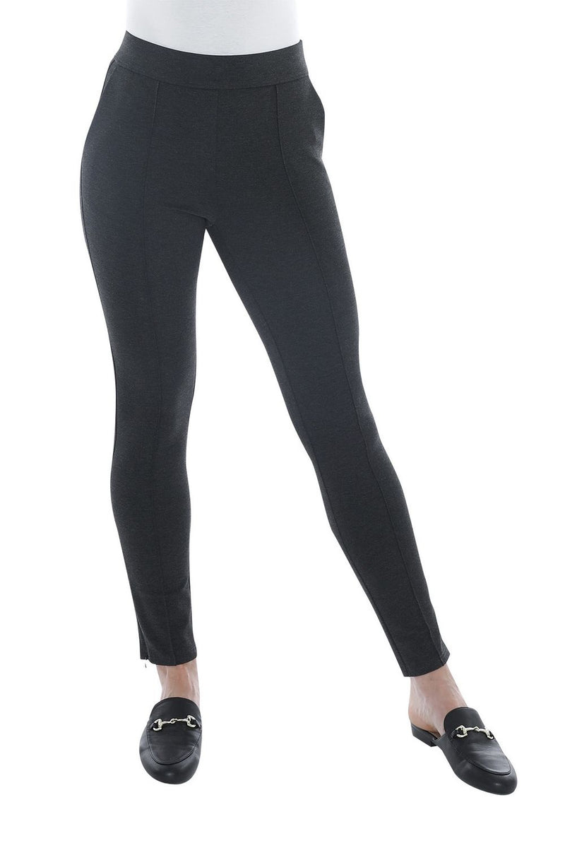 JUMP Clothing Mrl Ponte Slim Pant - Charcoal Mrl
