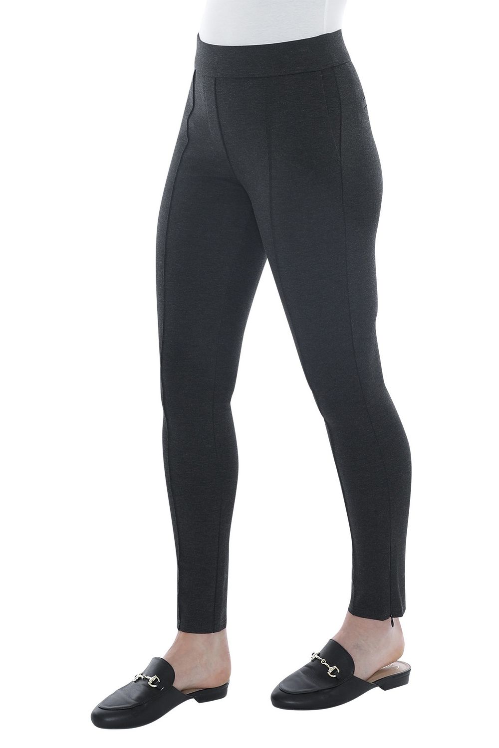 JUMP Clothing Mrl Ponte Slim Pant - Charcoal Mrl