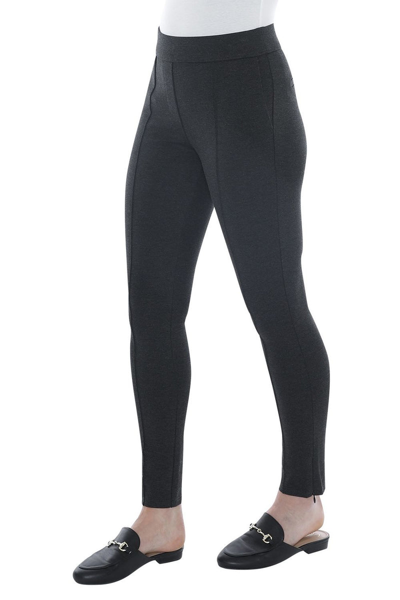 JUMP Clothing Mrl Ponte Slim Pant - Charcoal Mrl